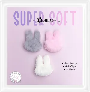 ⋅ Furry Bunnies ⋅ Supersoft Applique Bow Embellishments ⋅ 2 pieces