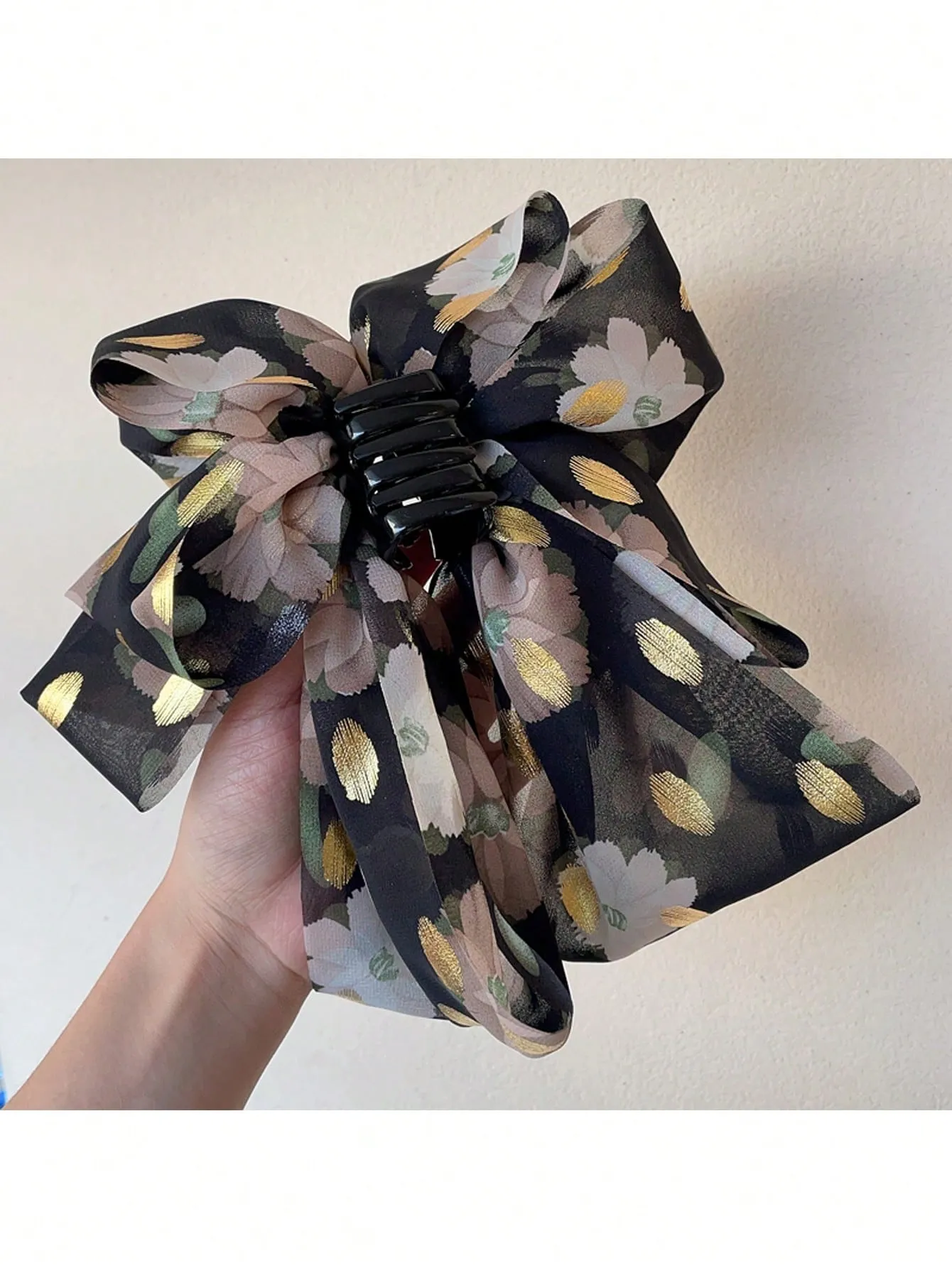 1pc Floral Bowknot Hair Clip