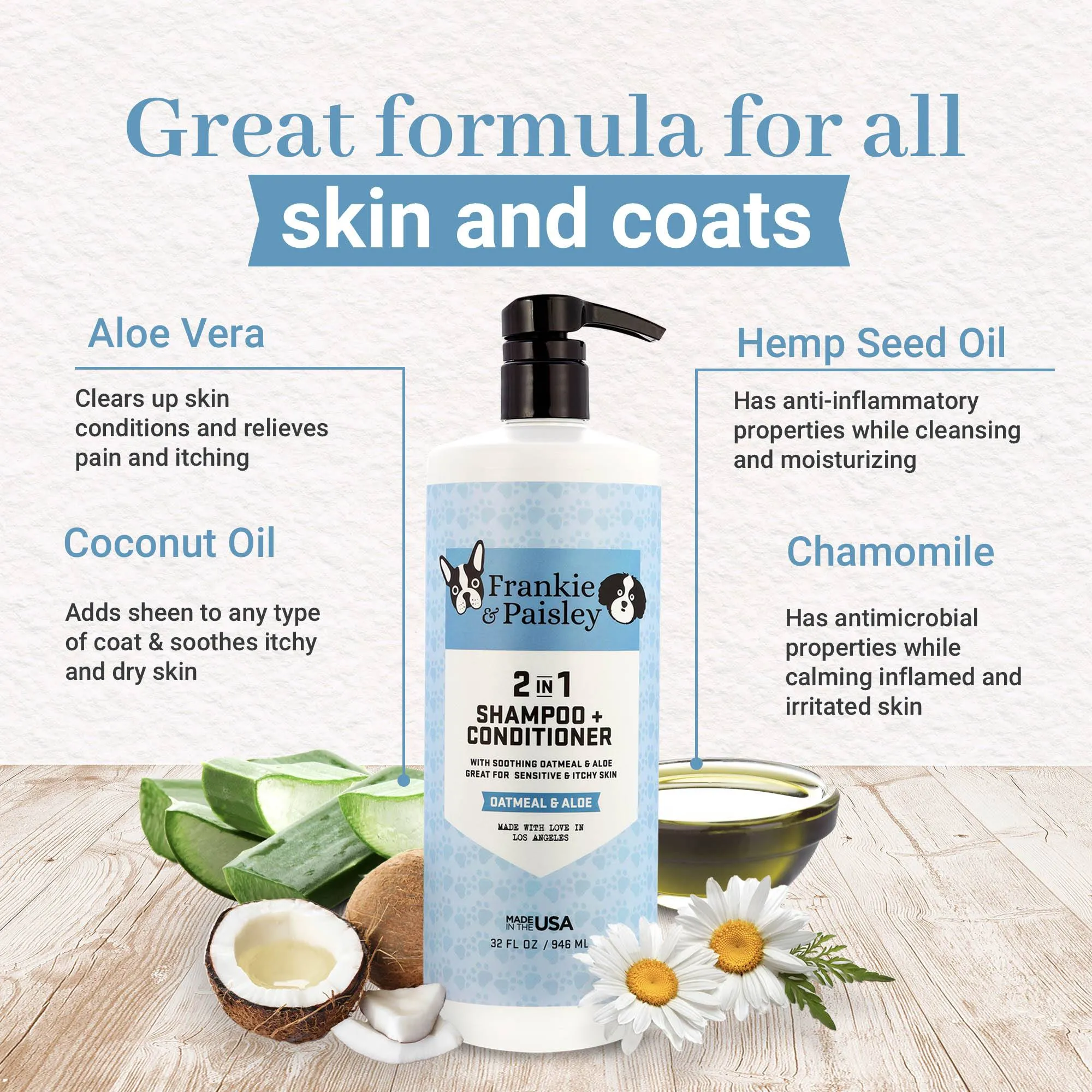 2-in-1 Shampoo   Conditioner Oatmeal & Aloe - 32oz
