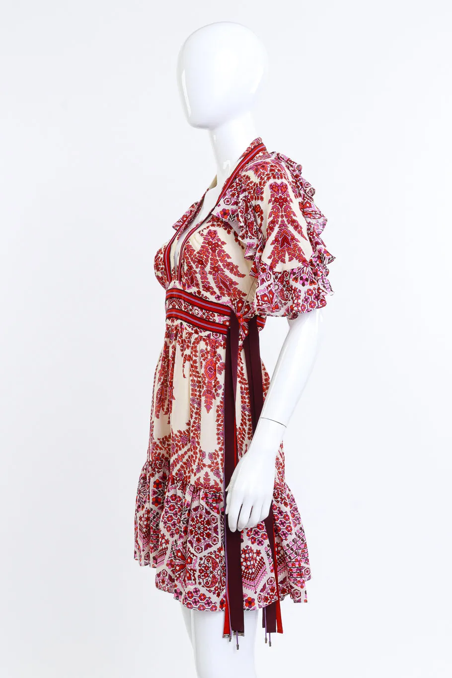 2007 S/S Ribbon & Ruffle Mini Dress