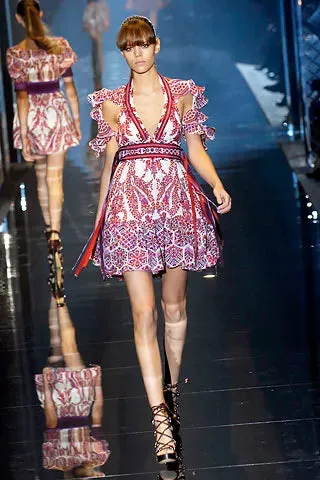 2007 S/S Ribbon & Ruffle Mini Dress
