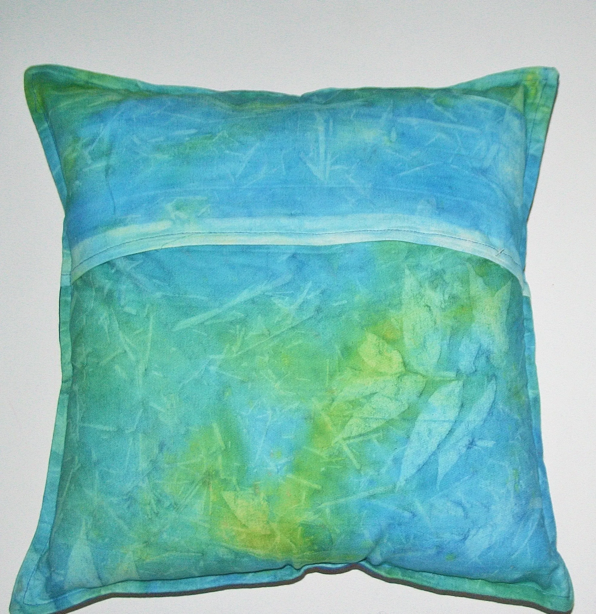 African Batik Pillow Abstract Iguana 18" X 18"