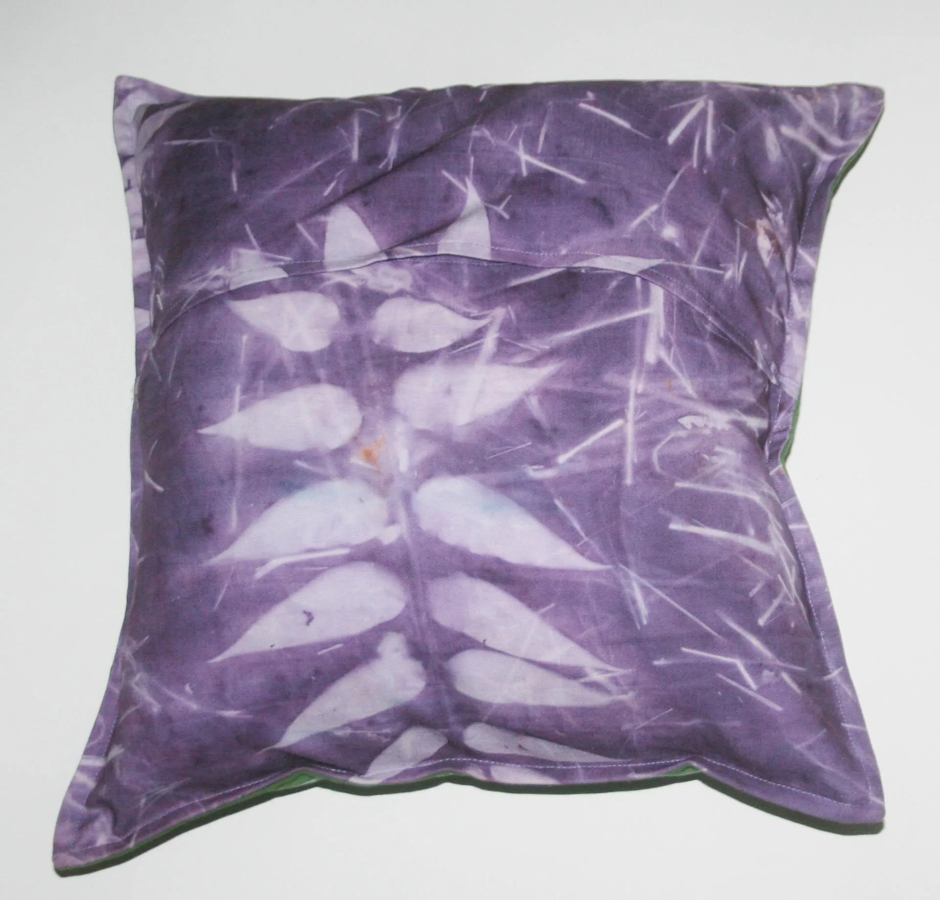 African Batik Throw Pillow Green Abstract Tribal Design
