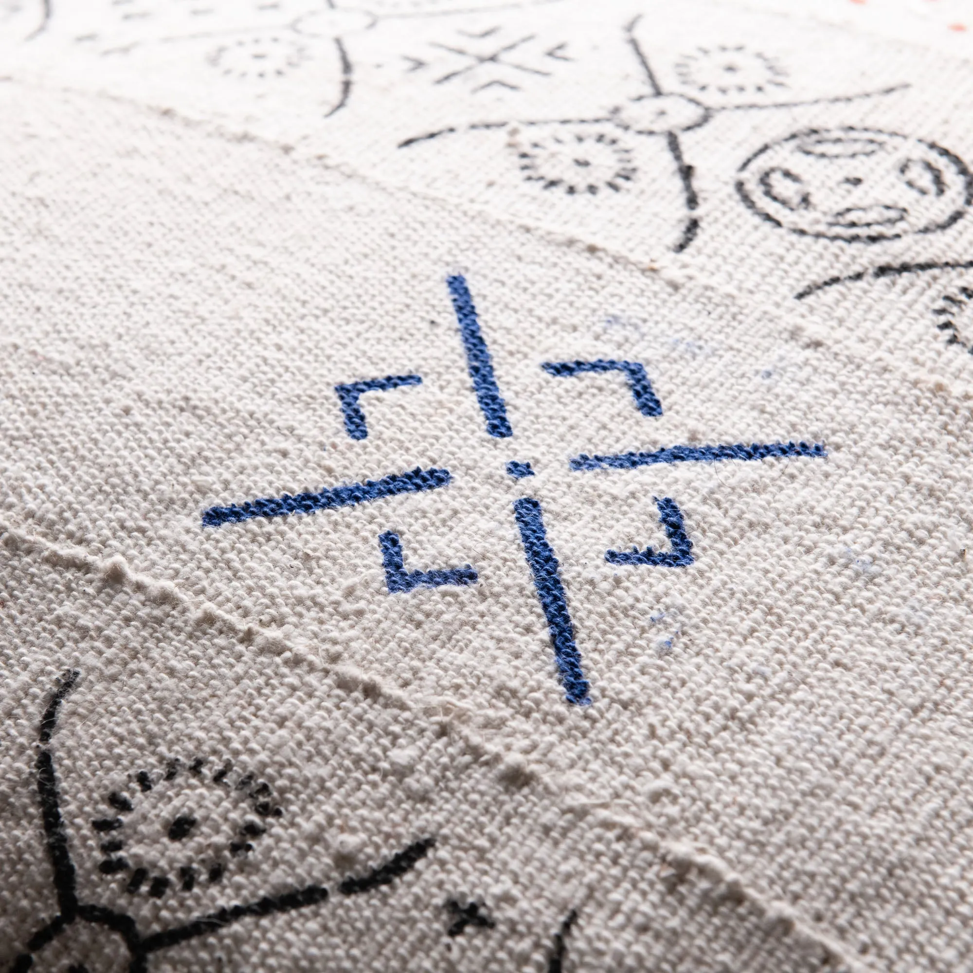 African tribal mudcloth Floor Pillow Cover