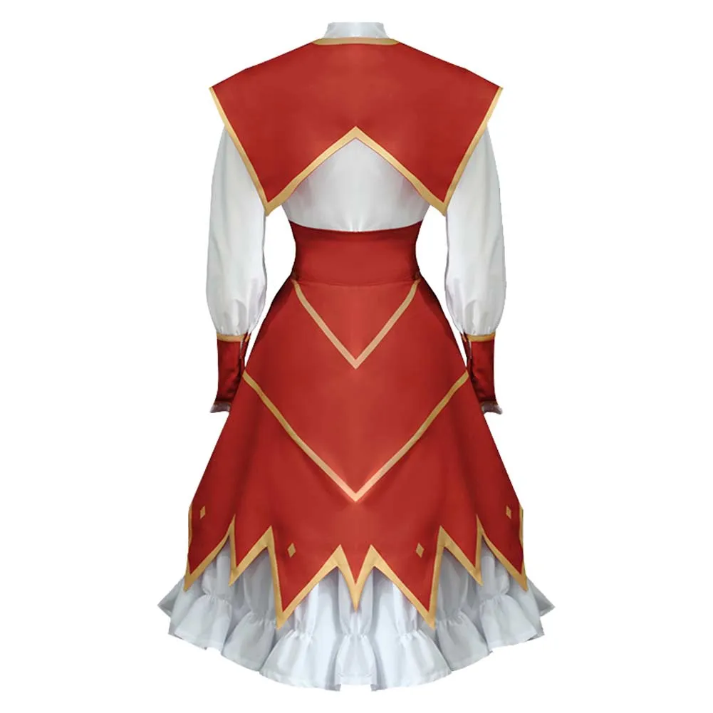Akuyaku Reijou Level 99: Watashi Wa Ura-Boss Desu Ga Maou Dewa Arimasen Yumiella Dolkness Red Dress Cosplay Costume Outfits