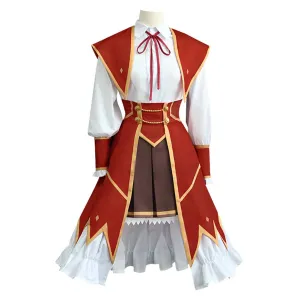 Akuyaku Reijou Level 99: Watashi Wa Ura-Boss Desu Ga Maou Dewa Arimasen Yumiella Dolkness Red Dress Cosplay Costume Outfits