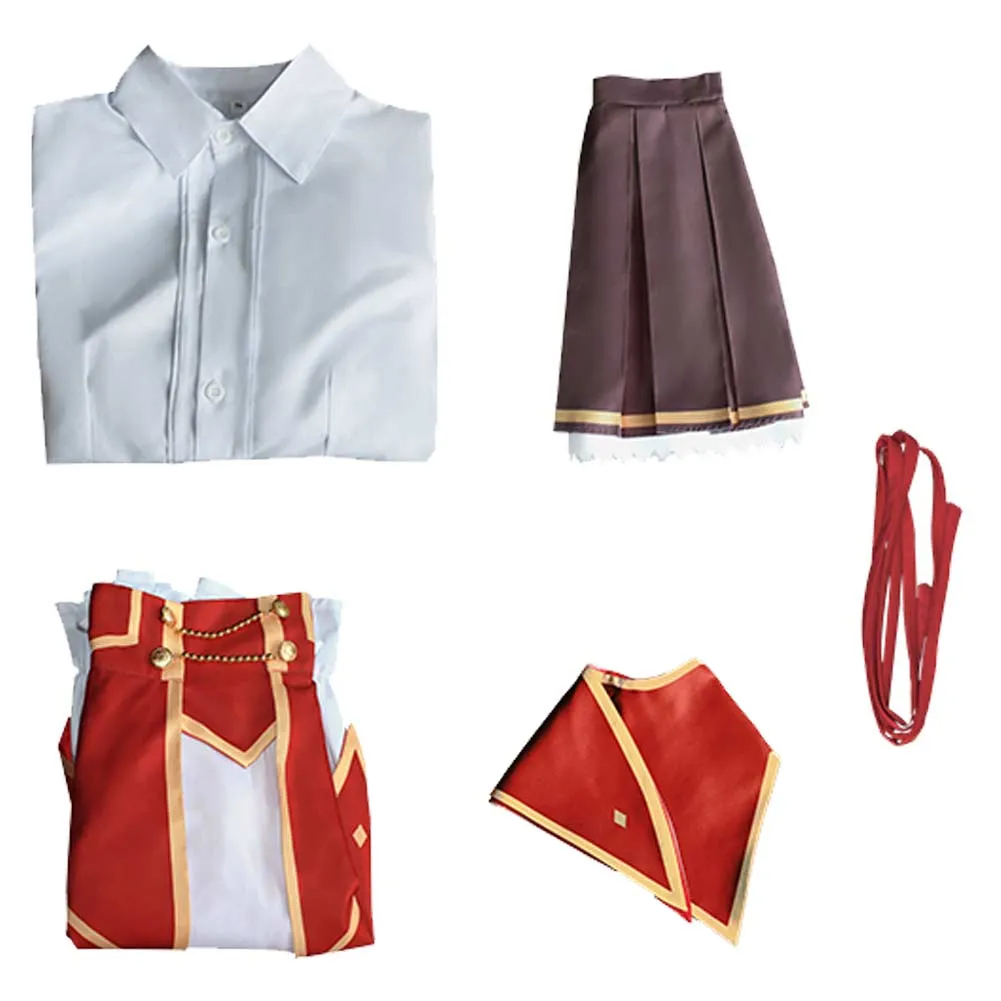 Akuyaku Reijou Level 99: Watashi Wa Ura-Boss Desu Ga Maou Dewa Arimasen Yumiella Dolkness Red Dress Cosplay Costume Outfits