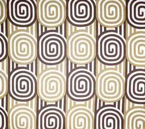 Alan Campbell Fabric: Wavelength - Custom Browns on Oyster 100% Heavy Linen