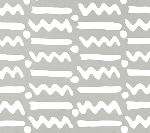 Alan Campbell Wallpaper: Jaybee Reverse - Custom Light Gray on White Paper (FIVE YARD MINIMUM)