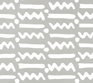 Alan Campbell Wallpaper: Jaybee Reverse - Custom Light Gray on White Paper (FIVE YARD MINIMUM)
