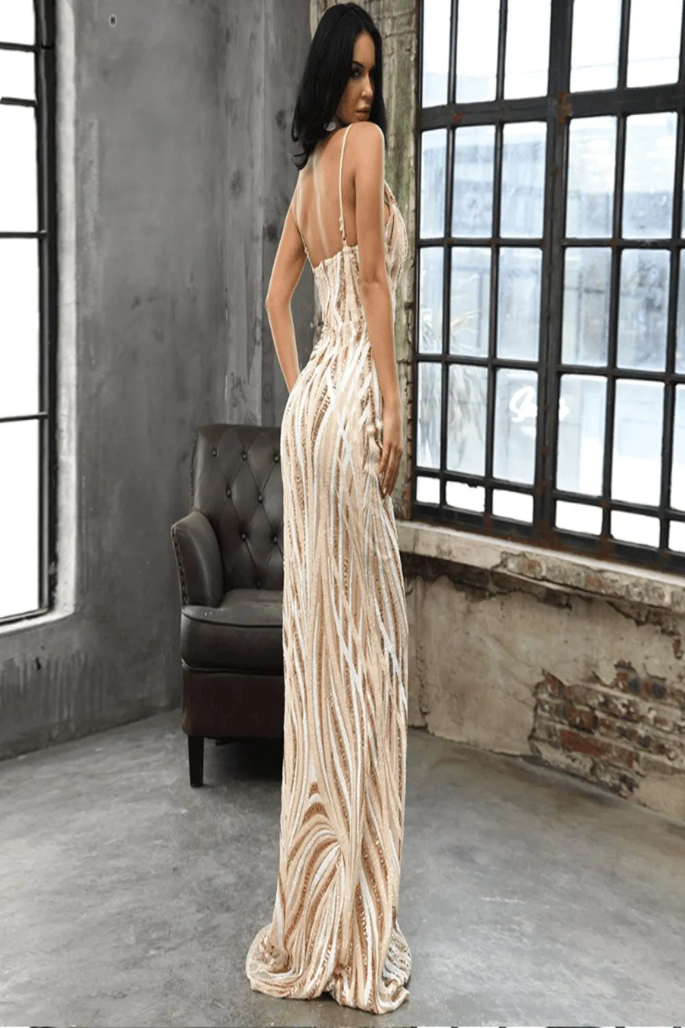 All Eyes On You Maxi Sequin Gown