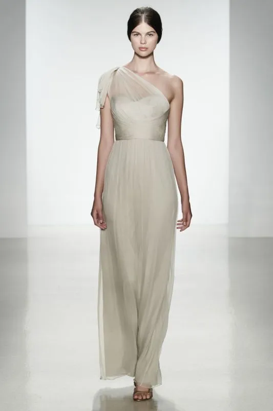 Amsale Size 6 G784C Champagne Mother of Bride Dress