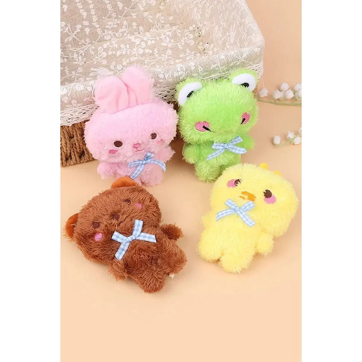 Animal Fuzzy Teddy Faux Fur Key Chain