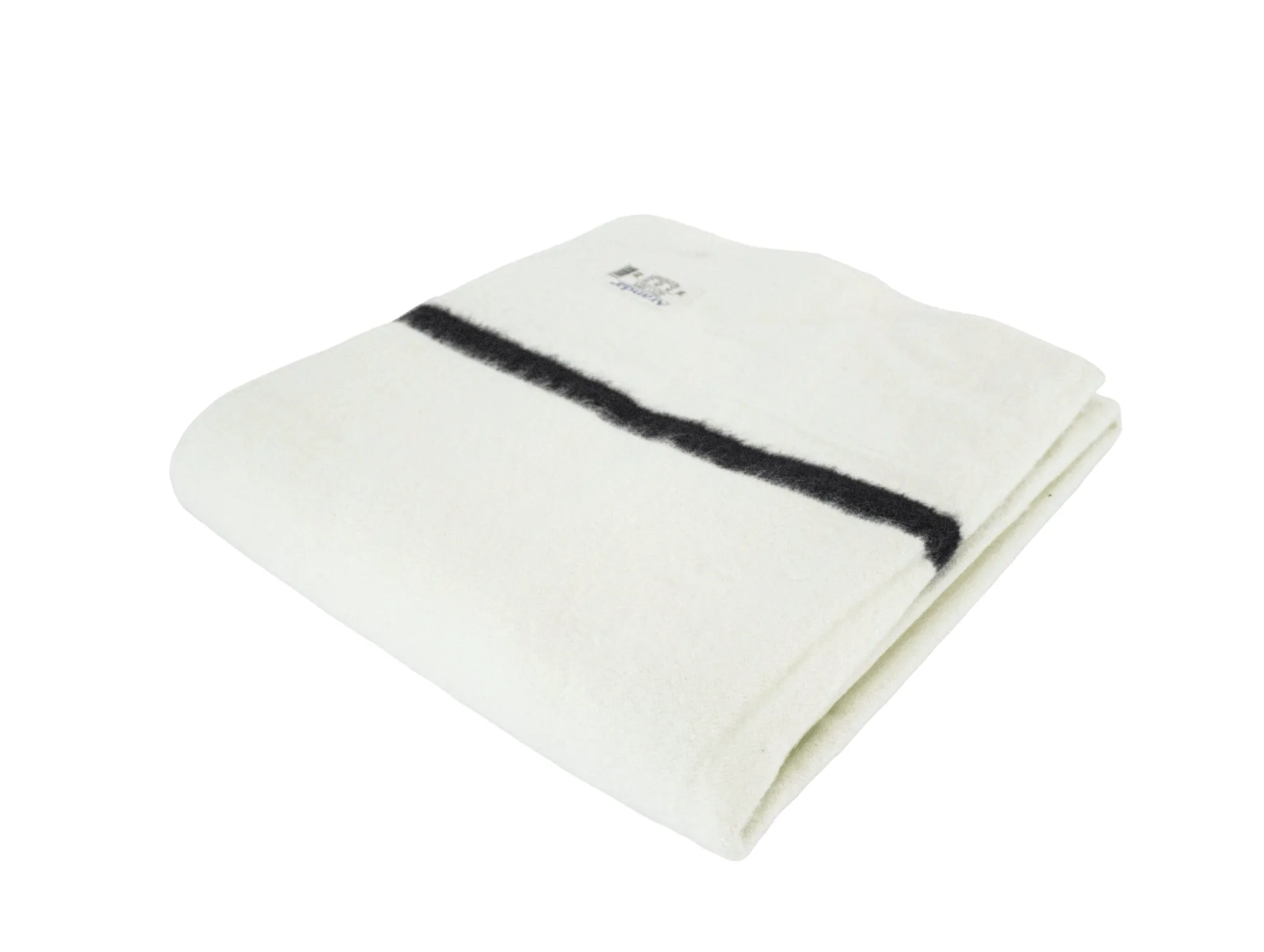 Aranda Tribal Black Stripe Xhosa Blanket 180x200cm White/black