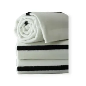 Aranda Tribal Black Stripe Xhosa Blanket 180x200cm White/black