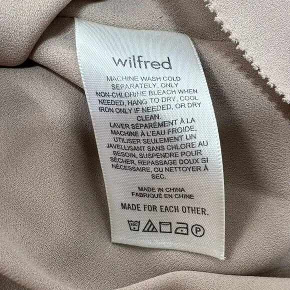 ARITZIA WILFRED Tempest Mini Dress Large L, Long Sleeve Smocked Cowgirl Babydoll