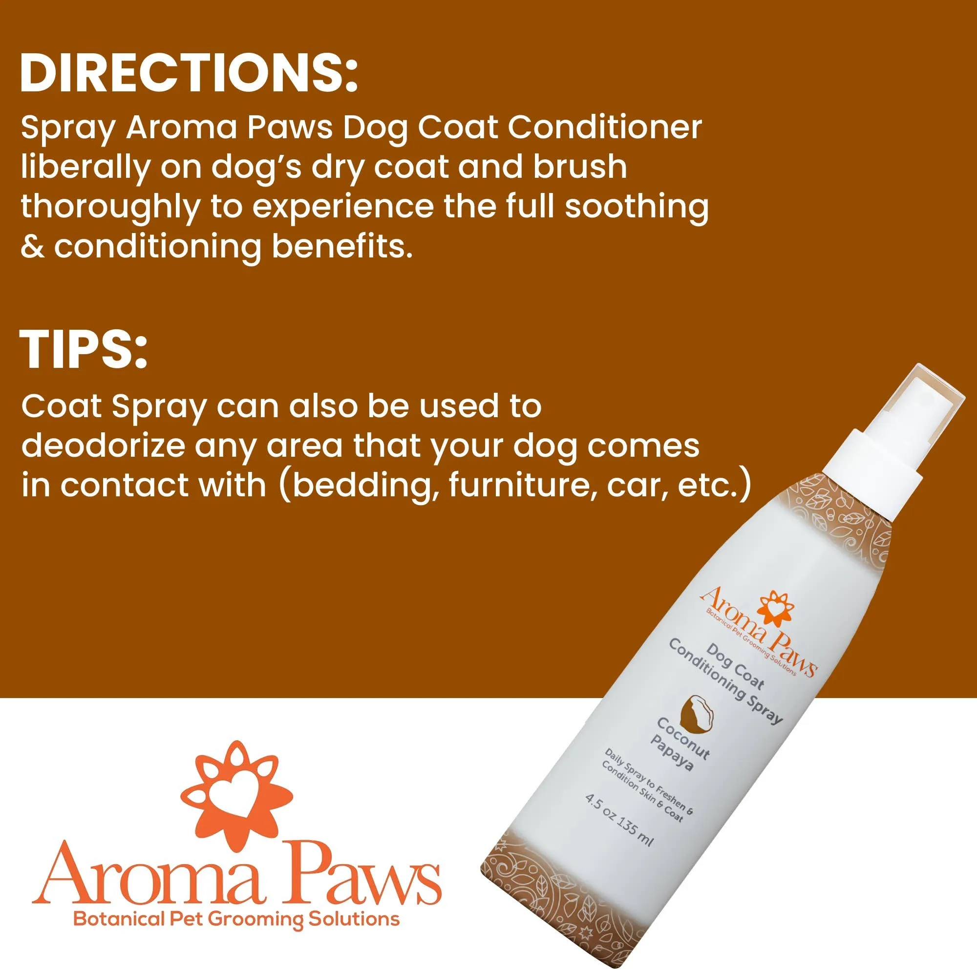 Aroma Paws - 4.5 Oz Repellent and Dog Coat Spray Collection