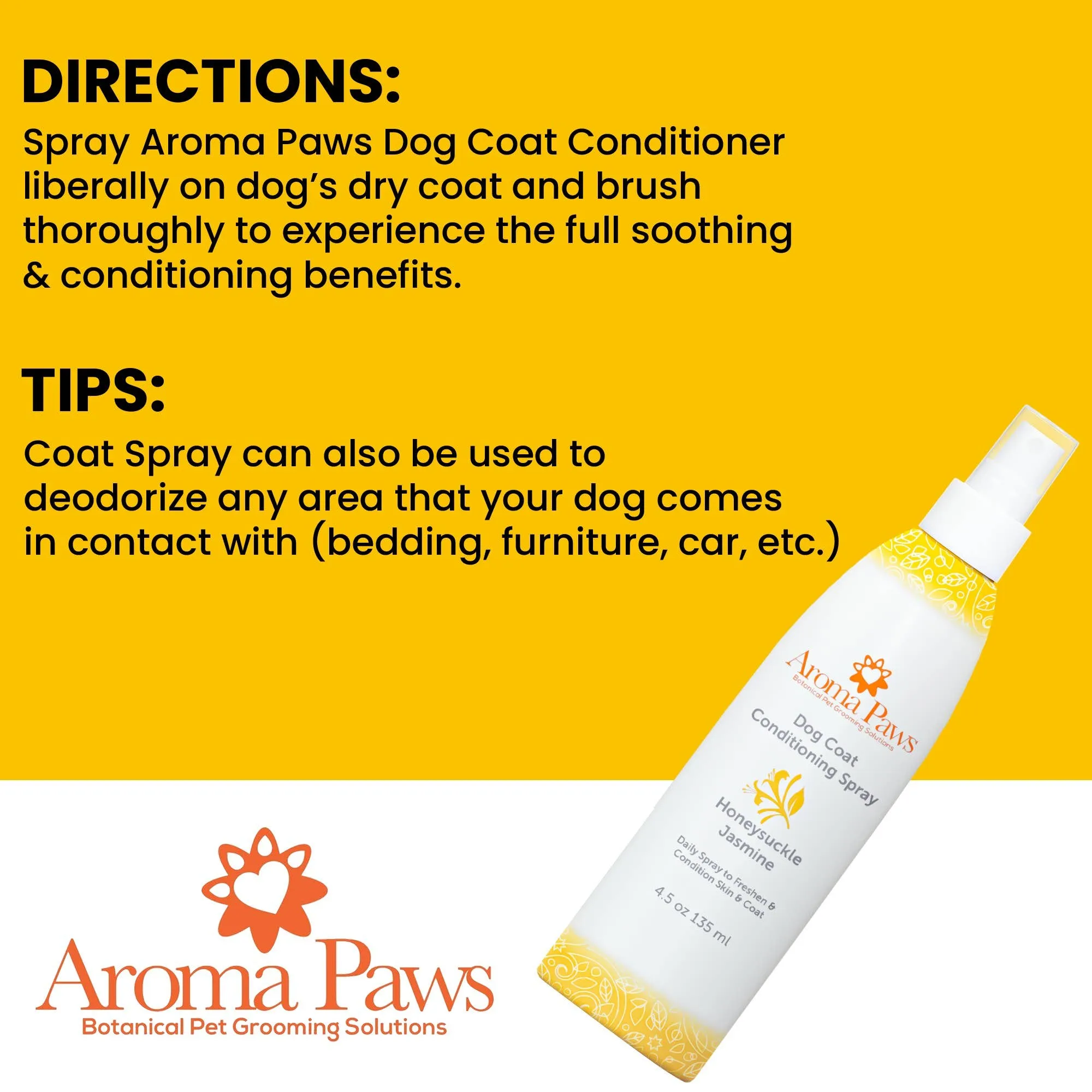 Aroma Paws - 4.5 Oz Repellent and Dog Coat Spray Collection