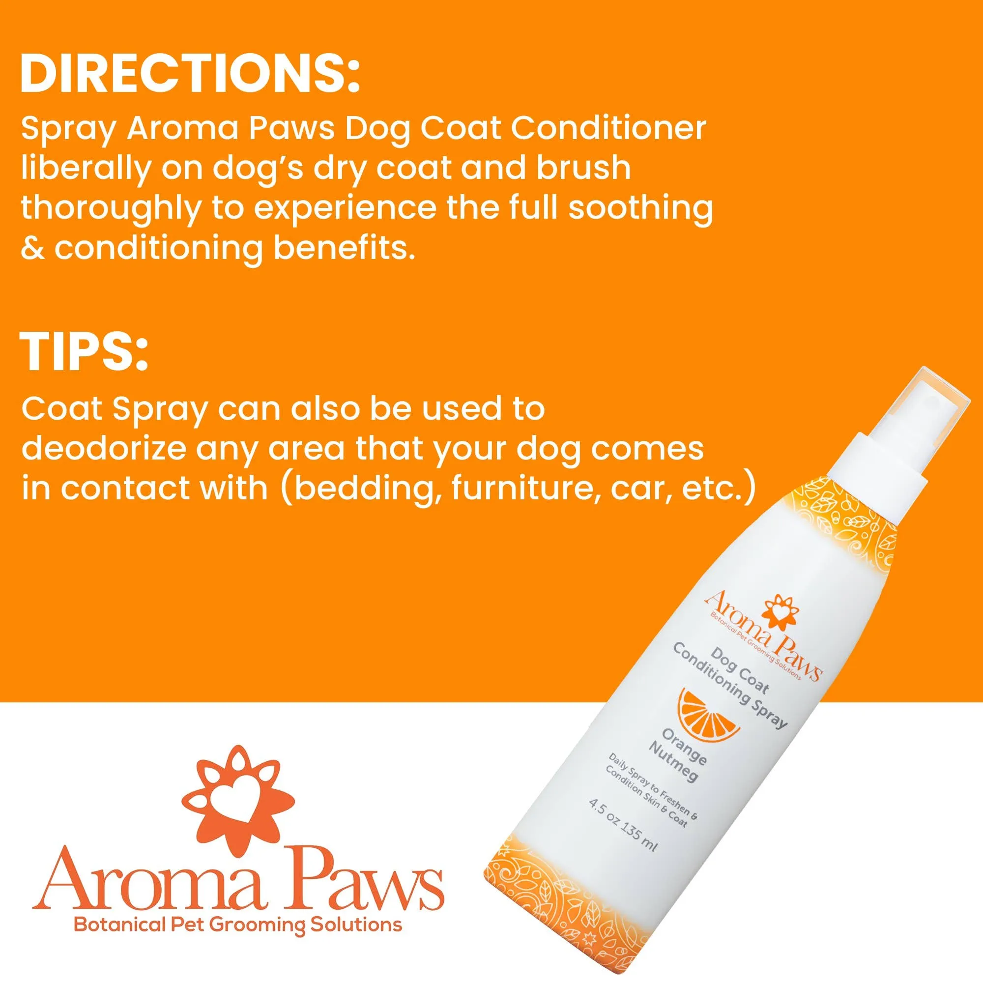 Aroma Paws - 4.5 Oz Repellent and Dog Coat Spray Collection