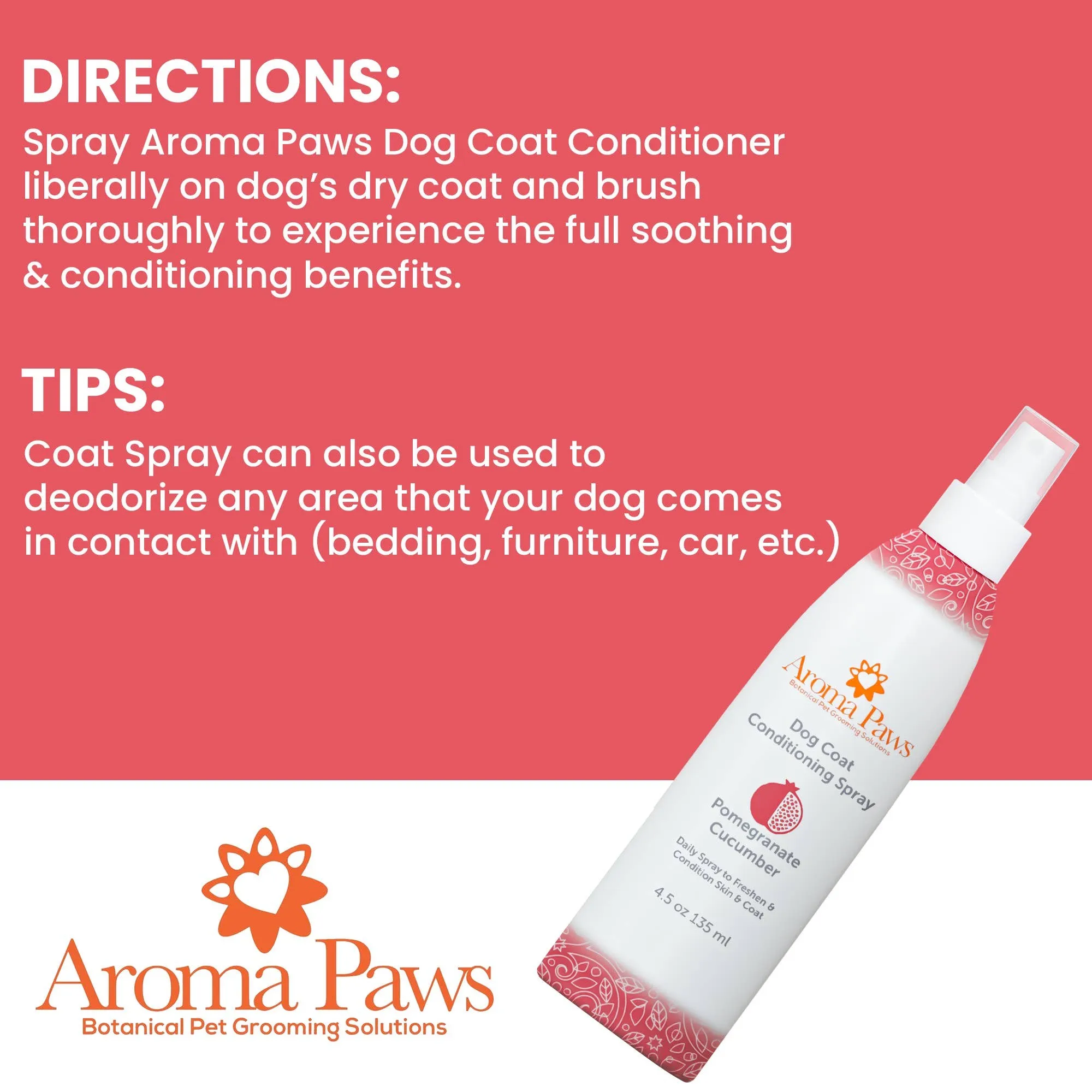 Aroma Paws - 4.5 Oz Repellent and Dog Coat Spray Collection