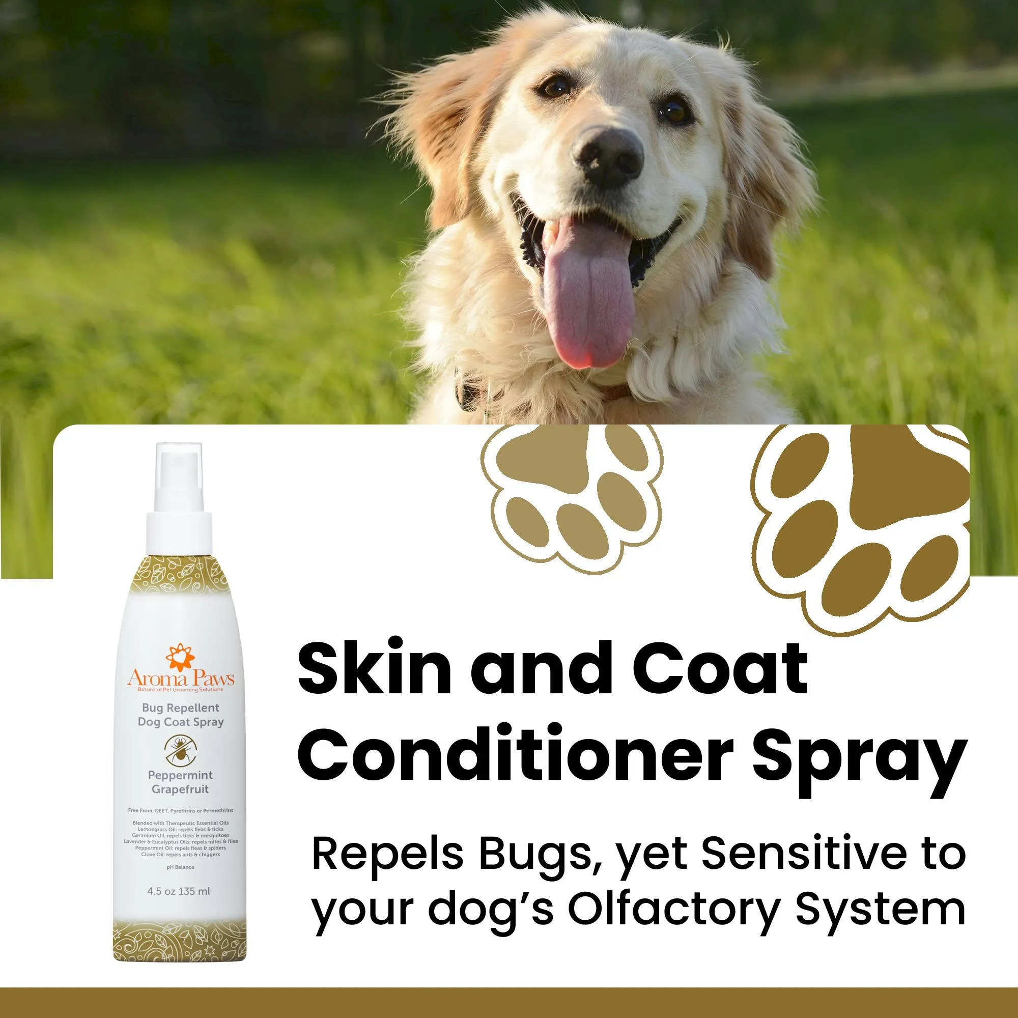 Aroma Paws - 4.5 Oz Repellent and Dog Coat Spray Collection