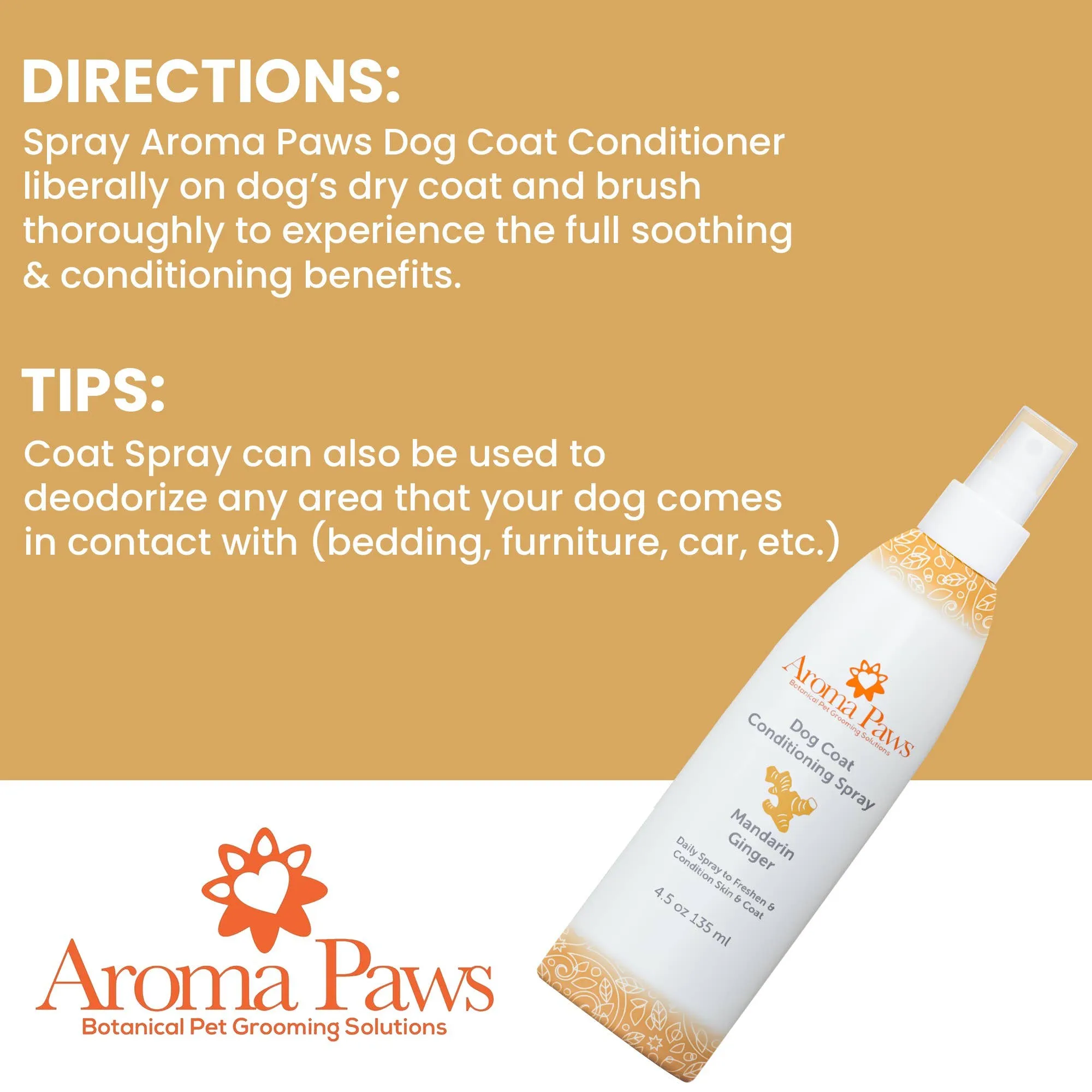 Aroma Paws - 4.5 Oz Repellent and Dog Coat Spray Collection