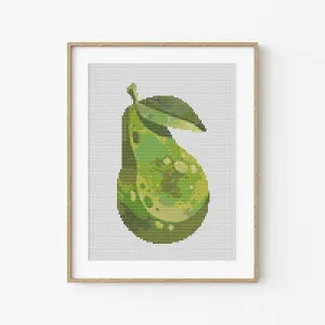 Avocado Cross Stitch Pattern #1875