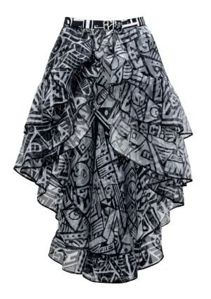 Bam Bam X Jackalope Land Party Skirt B&W