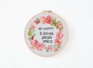Be Happy Cross Stitch Pattern #837