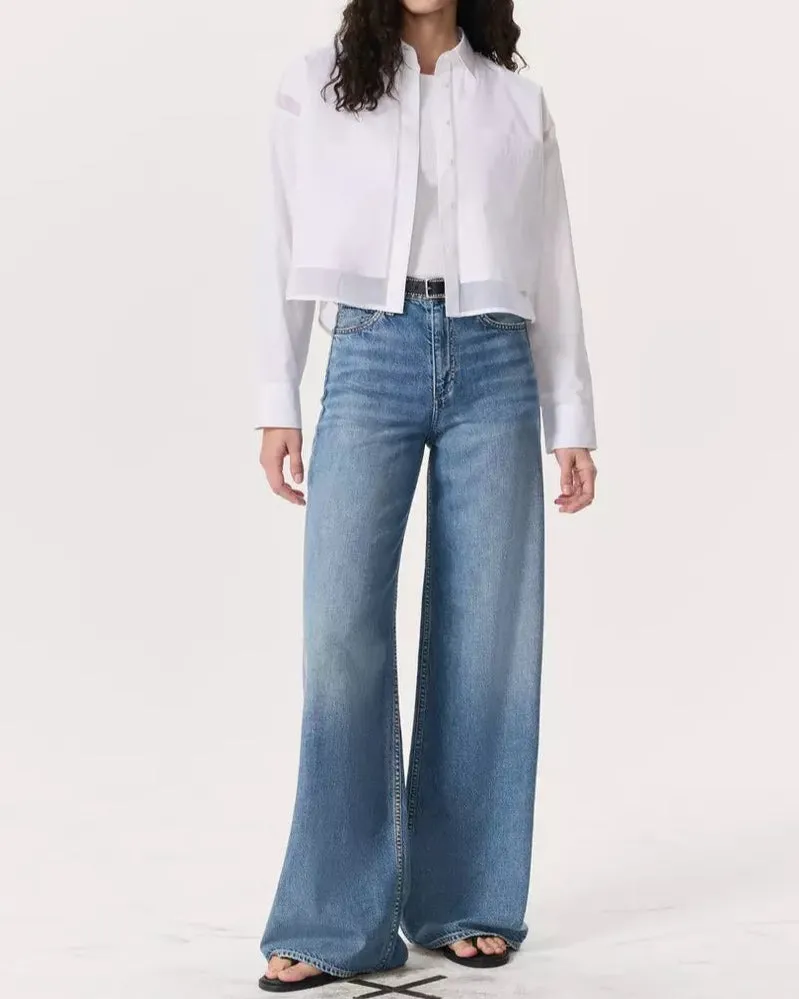 Beatrice Cropped Poplin-Organza Shirt