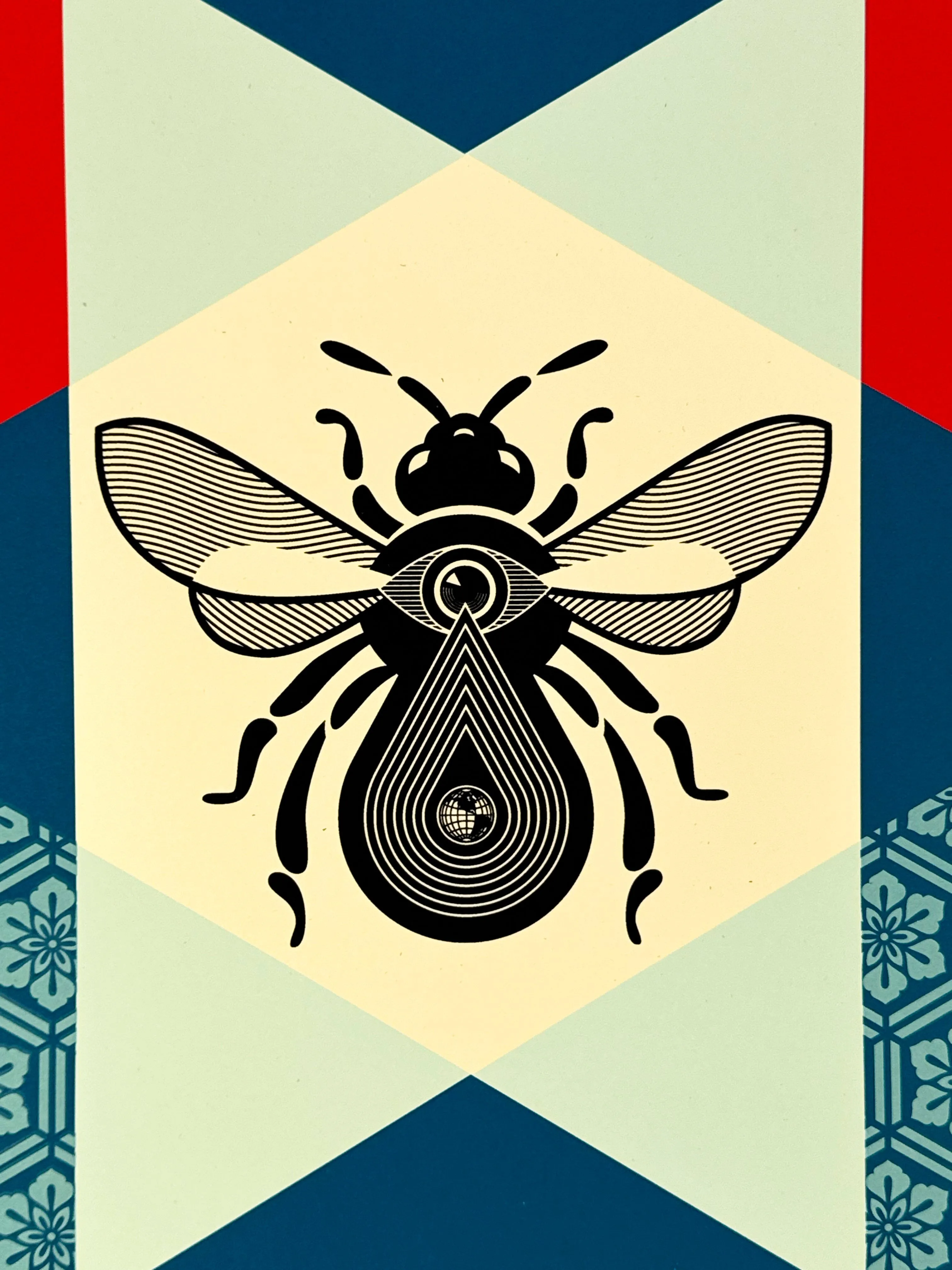 Bee Geometric (Red)