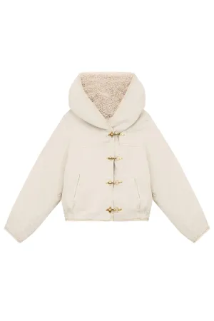 Biane Short Denim Coat | Ecru