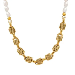 Boho & Mala Freshwater Pearl Necklace