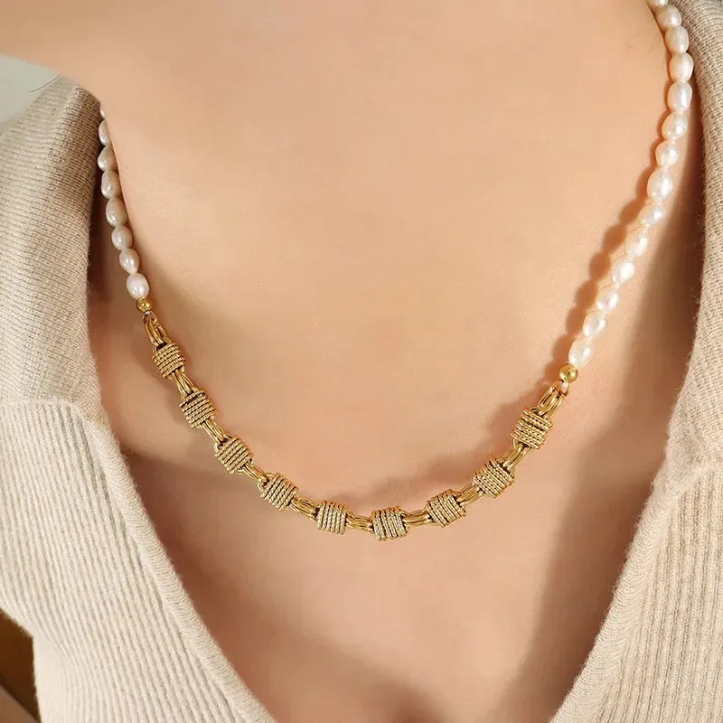 Boho & Mala Freshwater Pearl Necklace
