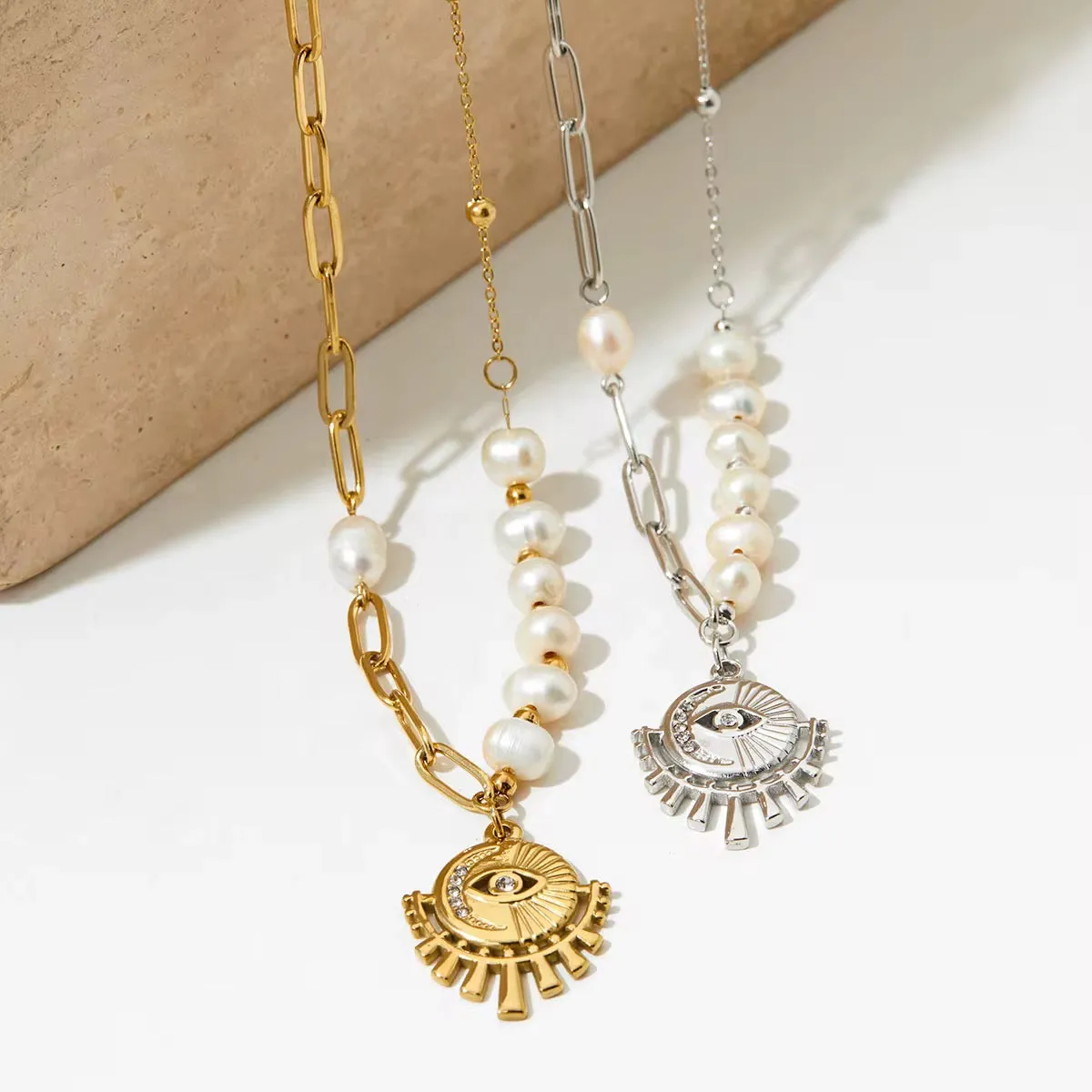 Boho & Mala Stainless Steel Pendant Necklace