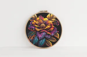 Boho Bouquet Cross Stitch Pattern #1070