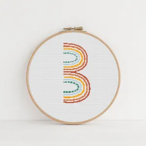 Boho Letter B Cross Stitch Pattern #741