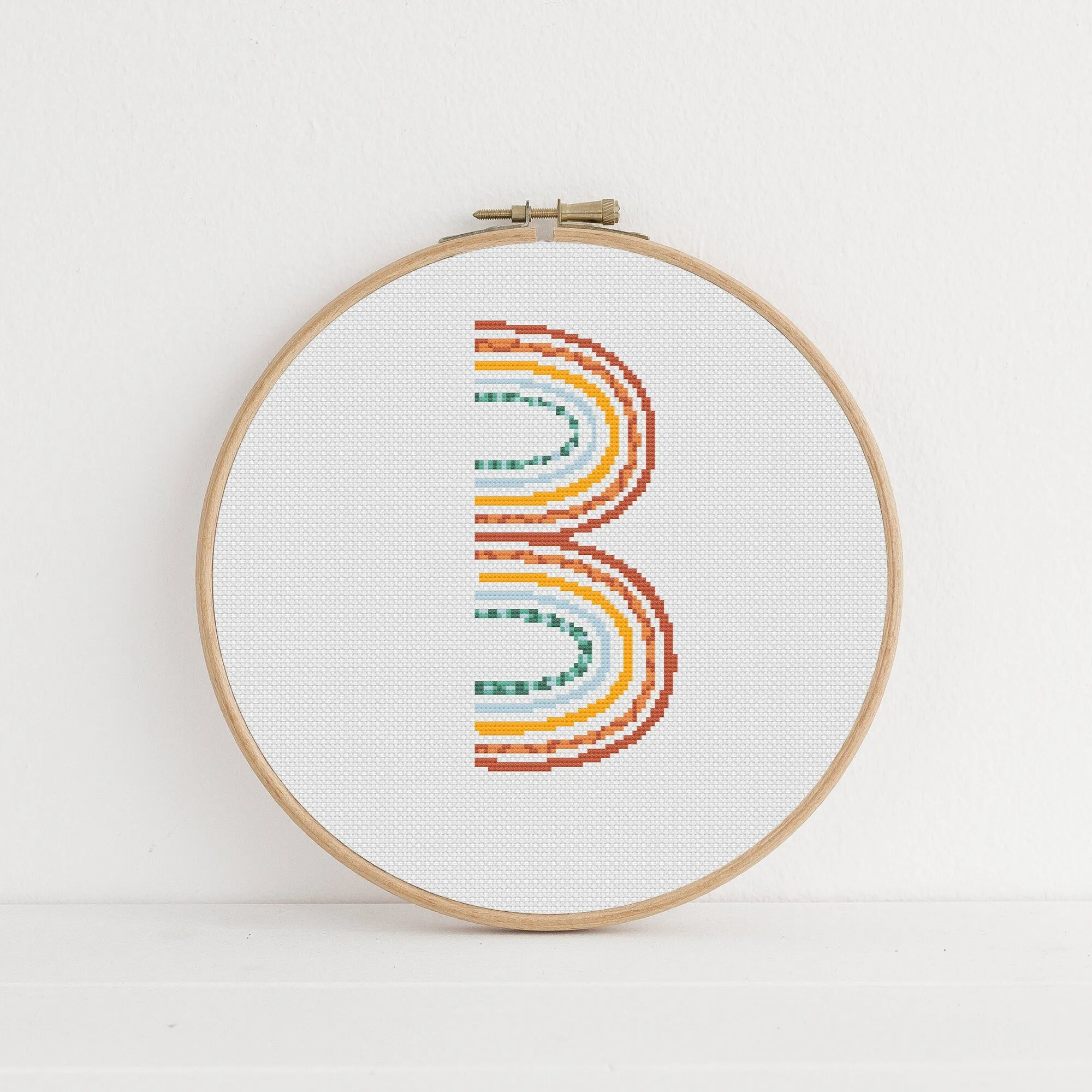 Boho Letter B Cross Stitch Pattern #741