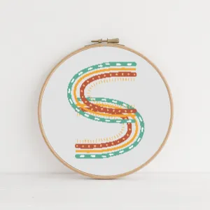 Boho Letter S Cross Stitch Pattern #761