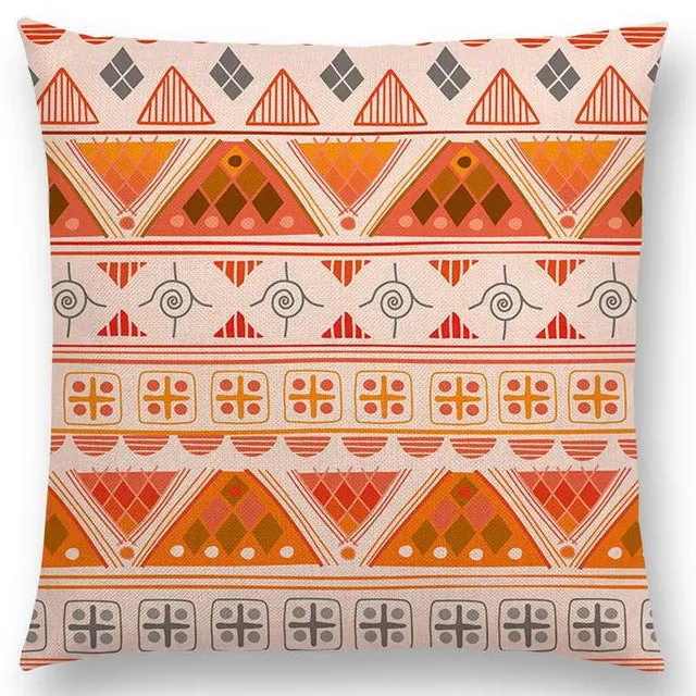 Boho Primitive Geometric Pattern Pillow Case