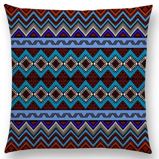 Boho Primitive Geometric Pattern Pillow Case