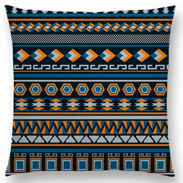 Boho Primitive Geometric Pattern Pillow Case