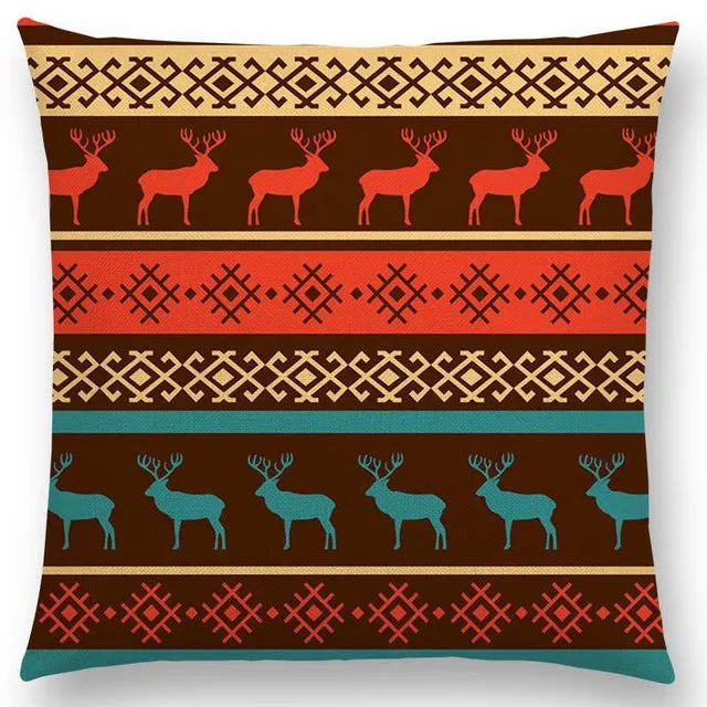 Boho Primitive Geometric Pattern Pillow Case
