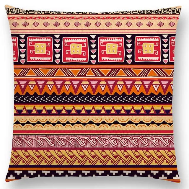 Boho Primitive Geometric Pattern Pillow Case