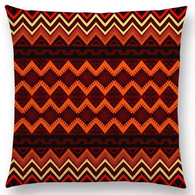 Boho Primitive Geometric Pattern Pillow Case