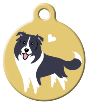 Border Collie Dog ID Tag