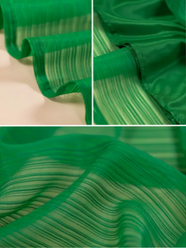 bow organza skirt in green