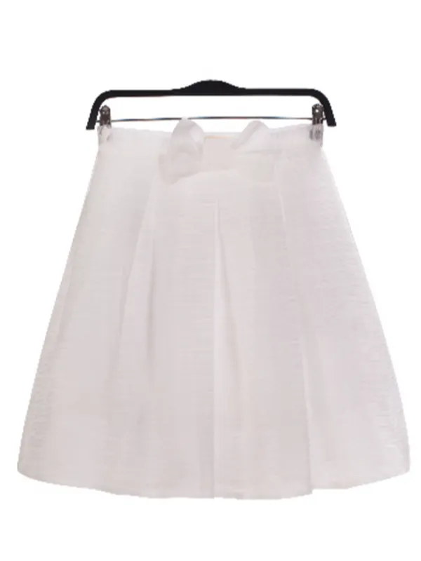 bow organza skirt in green