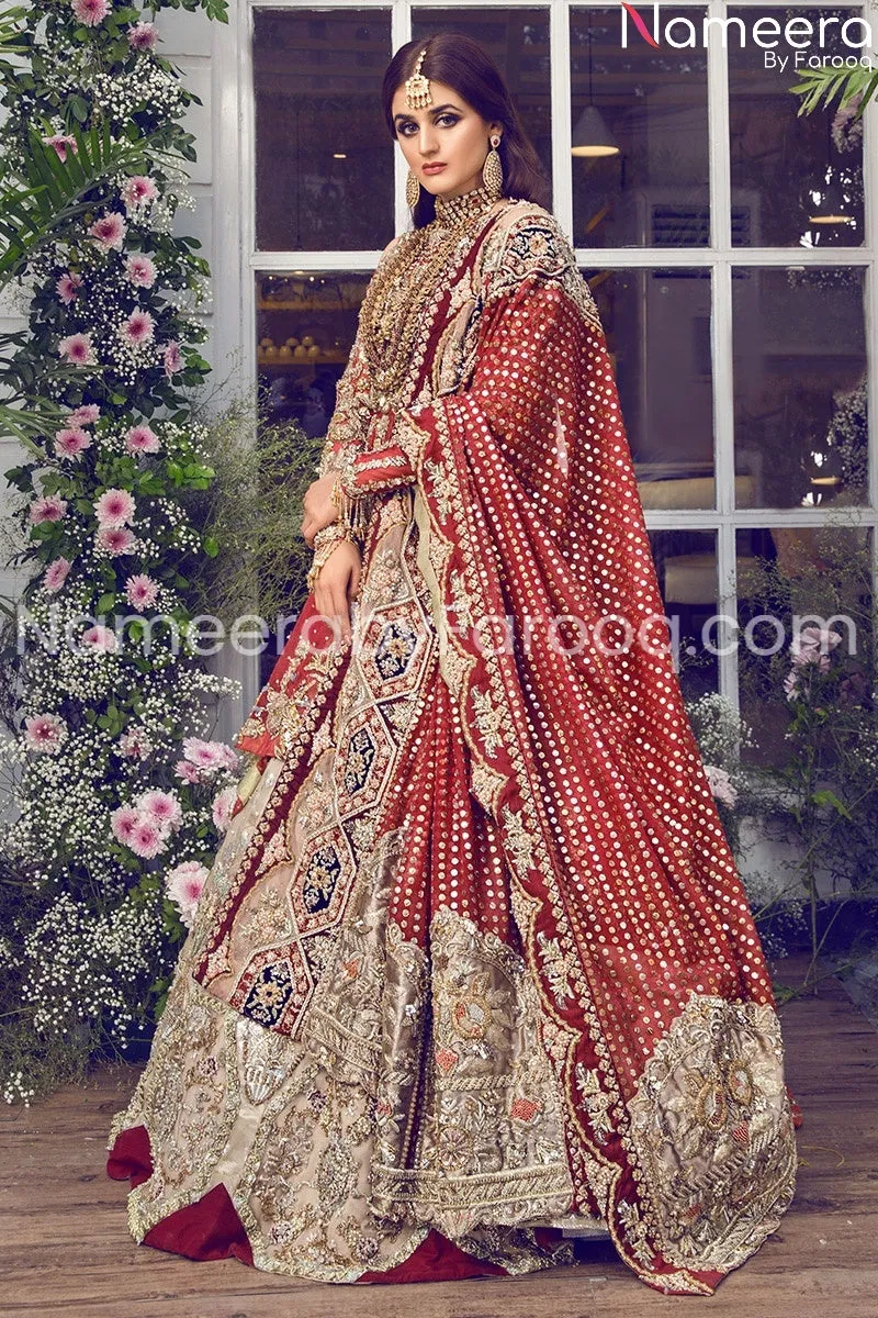 Bridal Frocks Pakistani Designer Wedding Wear #BN171