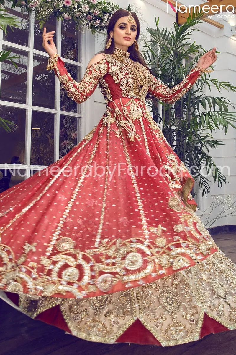 Bridal Frocks Pakistani Designer Wedding Wear #BN171